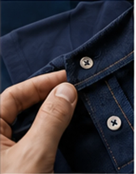 Close up of garment details for quality inspection